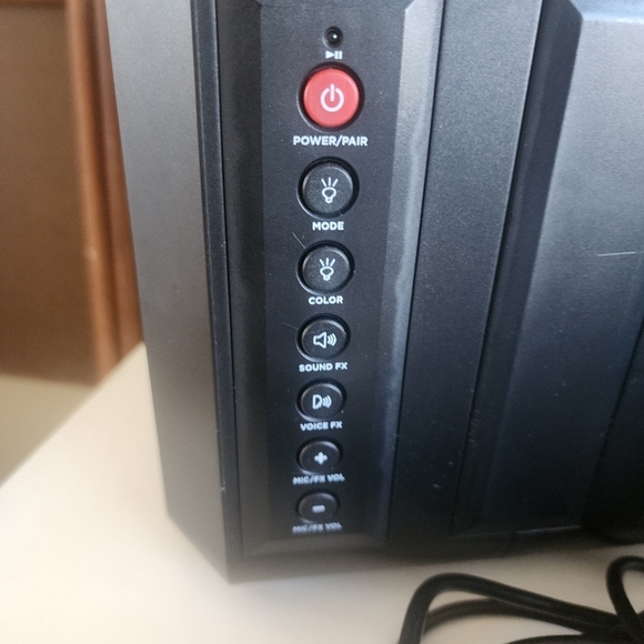 Black Karaoke Machine with Microphone - Picture 2 of 6